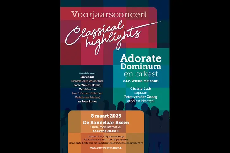 Classical highlights Concert door Adorate Dominum met sopraan, orkest en orgel